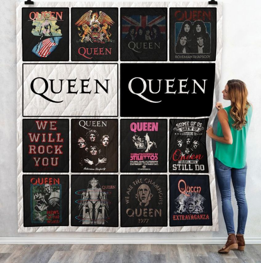 Queen Tshirt Quilt Blanket Bedding Set For Fans