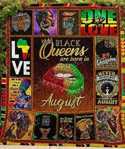 Queens Are Born In August Quilt Blanket Bedding Set