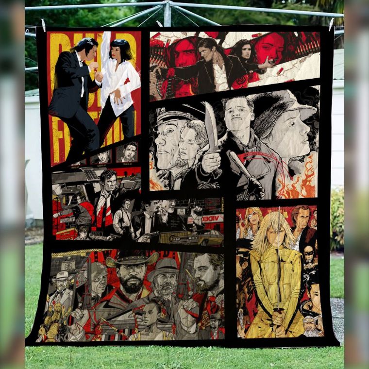 Quentin Tarantino Quilt Blanket Bedding Set For Fans