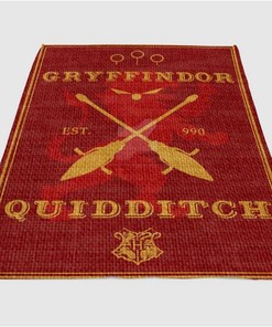 Quidditch Gryffindor Sherpa Fleece Blanket Gifts for Family, for Couple