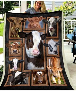 Quilt Blanket Bedding Set Cow Cute Cows for Home Décor