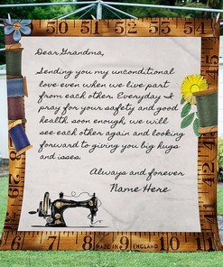 Quilt Blanket Bedding Seting To My Grandma Love Letter Personalized Quilt Blanket Bedding Set