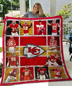 Quote Kansas City Chiefs Players Quilt Blanket Bedding Set