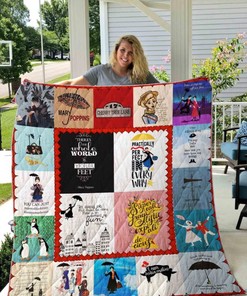 Quote Mary Poppins Loved Quilt Blanket Bedding Set