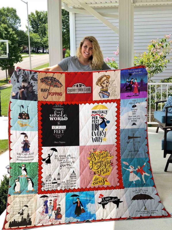 Quote Mary Poppins Loved Quilt Blanket Bedding Set
