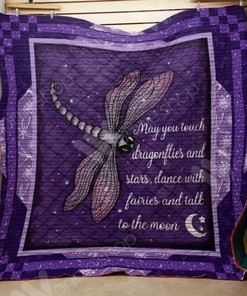 Quotes Dragonfly Quilt Blanket Bedding Set for Home Décor