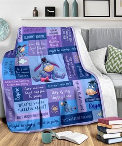 Quotes Eeyore Funny Sherpa Fleece Blanket Gifts for Family, for Couple
