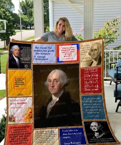 Quotes George Washington Collection Quilt Blanket Bedding Set