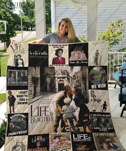 Quotes Life Is Beautiful For Fans Quilt Blanket Bedding Set