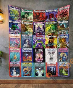 R. L. Stine Books Quilt Blanket Bedding Set with 2 Pillowcases