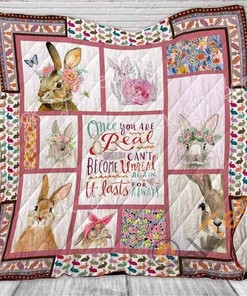 Rabbit Quilt Blanket Bedding Set With Pillowcase Option