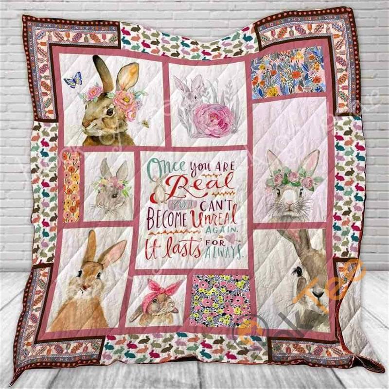 Rabbit Quilt Blanket Bedding Set With Pillowcase Option