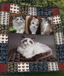 Ragdoll Cat Cute Quilt Blanket Bedding Set for Home Décor