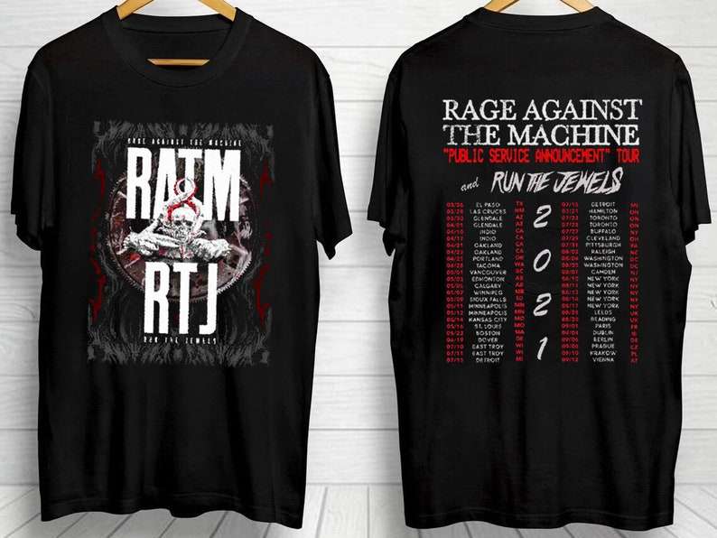 Rage Against The Machine And Run The Jewels 2021 Concert T-Shirt