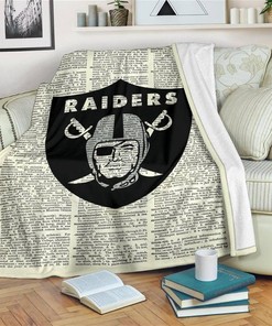 Raiders Football Sherpa Fleece Blanket Gifts for Family, for Couple