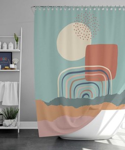 Rainbow Over The Cloud Shower Curtain, Colorful Sky Landscape, House Warming Gift