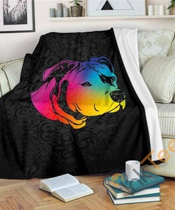 Rainbow Pit Sherpa Fleece Blanket Gifts for Family, for Couple