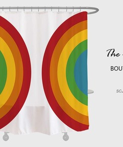 Rainbow Shower Curtain, Colorful Waterproof And Washable Shower Curtain For Bathtub