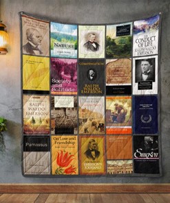 Ralph Waldo Emerson Books Quilt Blanket Bedding Set
