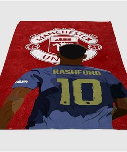 Rashford Sherpa Fleece Blanket Gifts for Family, for Couple
