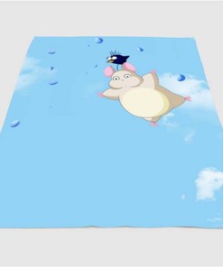 Rat My Neighbor Totoro Sherpa Fleece Blanket Gifts for Family, for Couple