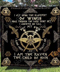 Raven – The Child Of Odin Quilt Blanket Bedding Set