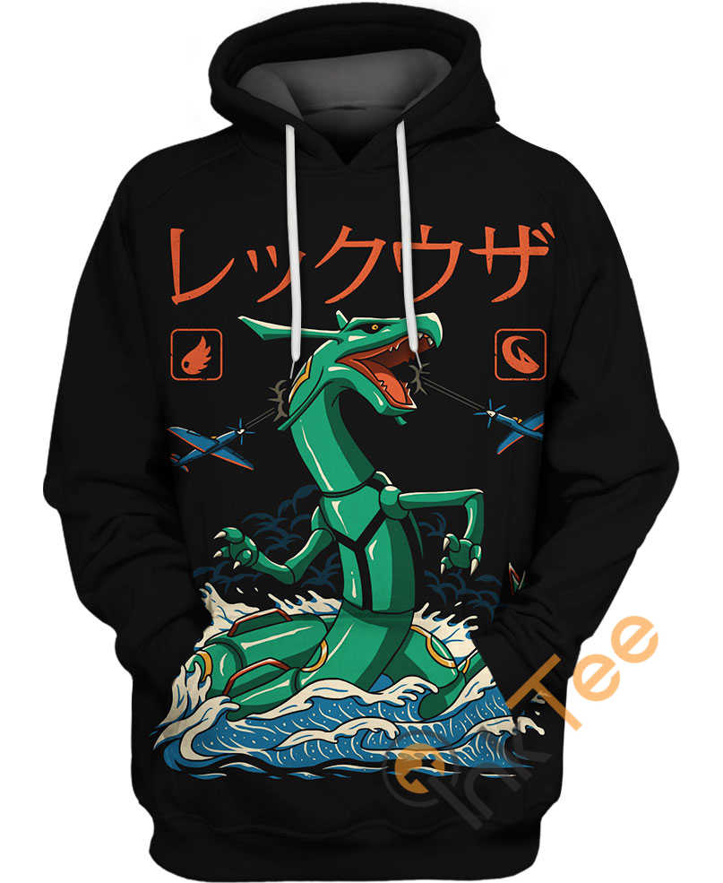 Rayquaza Pokemon Hoodie 3D