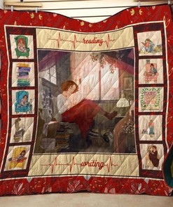 Reading And Writing Quilt Blanket Bedding Set Great Customized Blanket Gifts For Birthday Christmas Thanksgiving