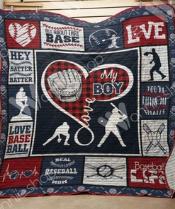 Real Baseball Mom Quilt Blanket Great Customized Gifts For Birthday Christmas Thanksgiving Mother's Day Perfect Gifts For Baseball Lover