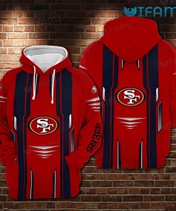 Red 49ers Hoodie 3D San Francisco 49ers Gift