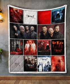 Red Album Covers Quilt Blanket Bedding Set for Home Décor