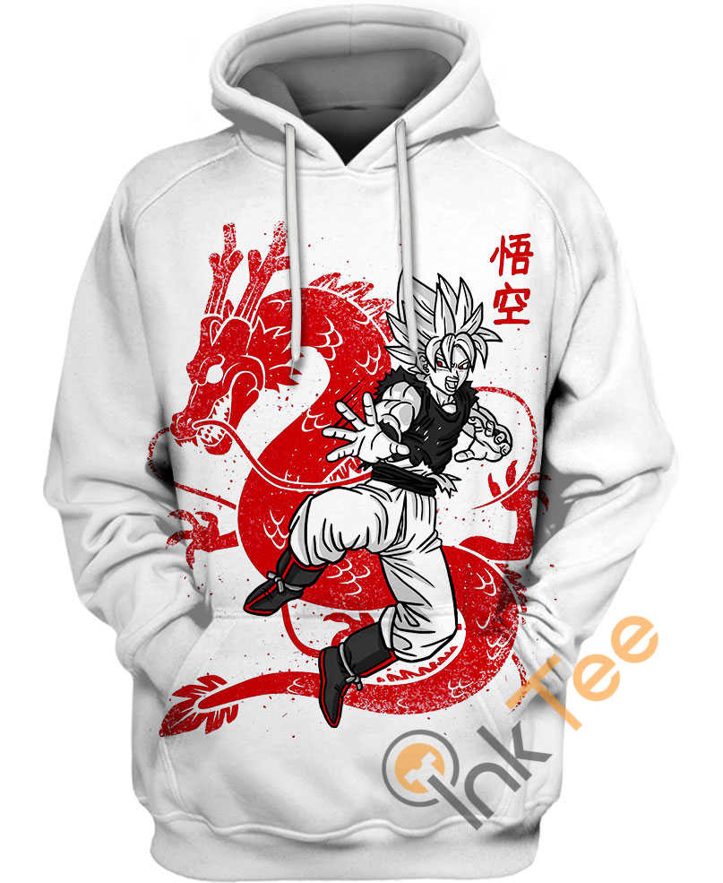 Red And White Dragon Ball Hoodie 3D