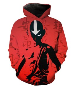 Red Avatar The Last Airbender Red Aang Hoodie 3D