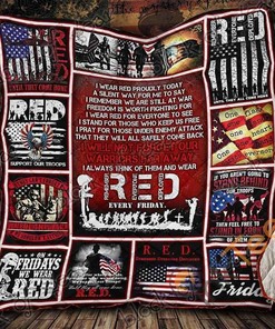 Red Fridays Quilt Blanket Bedding Set