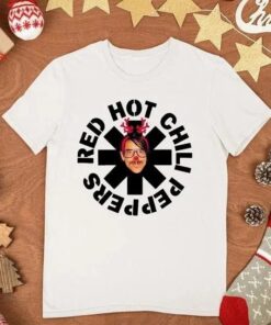 Red Hot Chili Peppers Christmas Short Sleeve White Unisex T-Shirt