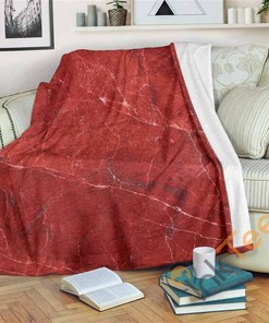 Red Marble Sherpa Fleece Blanket Gifts for Family, for Couple