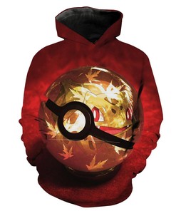 Red Pokeball Pokemon Hoodie 3D