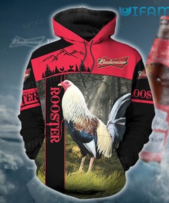 Red Rooster Budweiser Hoodie 3D Beer Lovers Gift