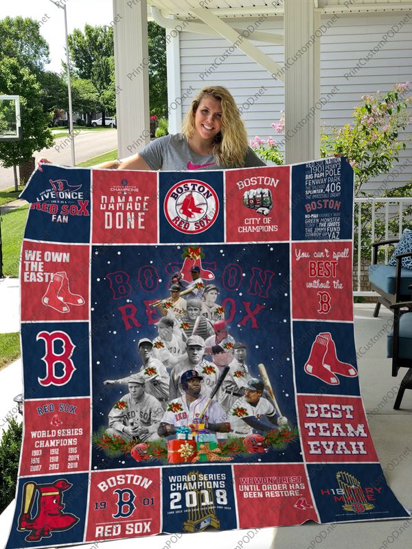Red Sox Best Team Evah Quilt Blanket Bedding Set Ver Christmas