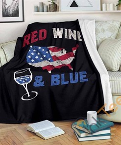 Red Wine And Bluewine Bestseller Sherpa Fleece Blanket Gifts for Family, for Couple