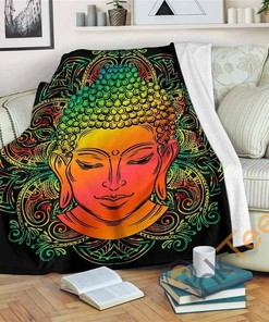 Reggae Buddha Sherpa Fleece Blanket Gifts for Family, for Couple