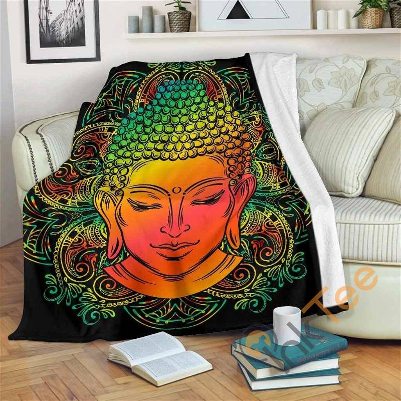 Reggae Buddha Sherpa Fleece Blanket Gifts for Family, for Couple