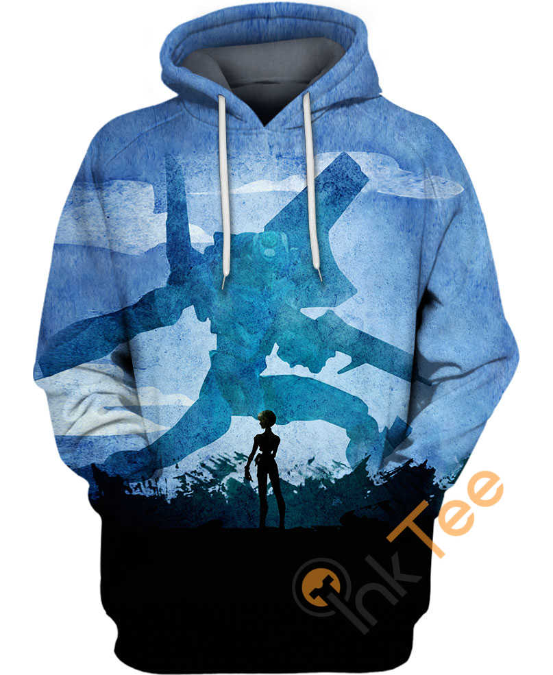 Rei Blue Evangelion Hoodie 3D