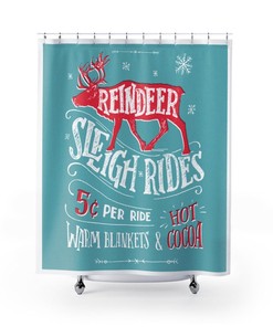 Reindeer Christmas Holiday - Shower Curtain