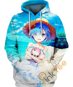 Rem On Beach Hoodie 3D