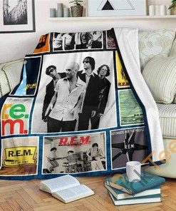 Rem Rock Band Fleece Fan Gift Sherpa Fleece Blanket Gifts for Family, for Couple