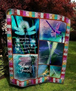 Reminders That We Are Light Dragonflies Quilt Blanket Bedding Set