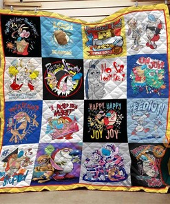 Ren And Stimpy Quilt Blanket Bedding Set