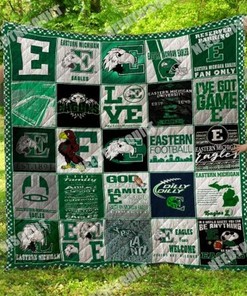 Reserved Parking Ncaa Eastern Michigan Eagles Collection Great Quilt Blanket Bedding Set