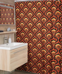 Retro 70's Shower Curtain, Hippie Groovy Shower Curtain, New Home Housewarming Gift, 70's Decor, New Apartment Gift